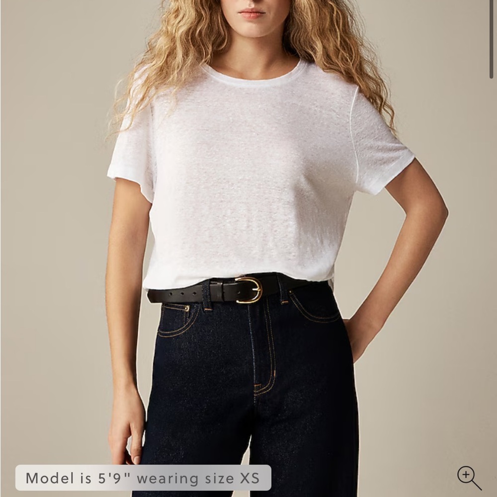 NWT J Crew relaxed linen T shirt